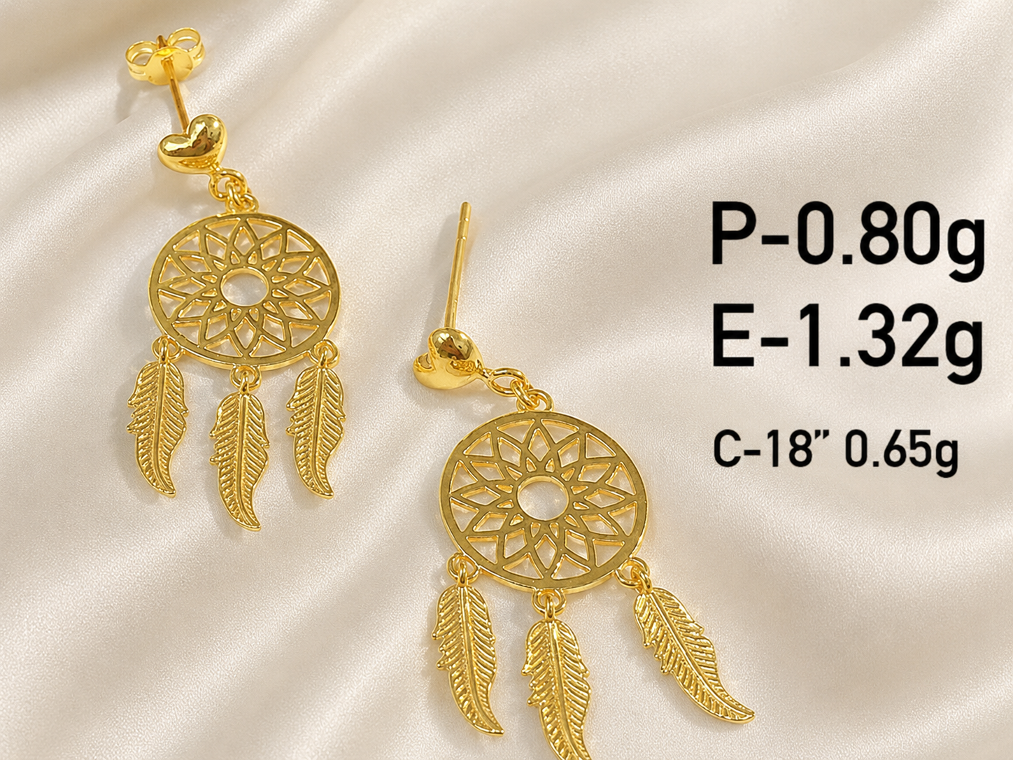 Gold earrings